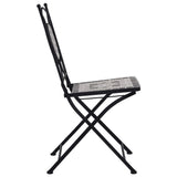 Mosaic Bistro Set Grey and Black Powder-coated iron and ceramic 279690