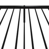 Metal Bed Frame without Mattress with Footboard Black 90x200cm 350875