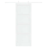 Sliding Door White 78 x 211 cm Solid Pine Wood 3333557