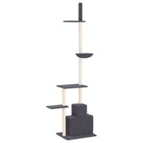 Floor to Ceiling Cat Tree Dark Grey 250.5-276.5 cm 171722