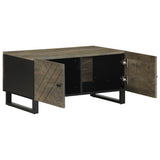Coffee Table Black 80x50x40 cm Solid Wood Mango 4017689