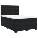 Box Spring Bed with Mattress Black 140x190 cm Velvet 3290920