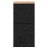 Garage Storage Cabinet Black 40x51x85 cm Solid Wood Pine 860590
