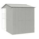 Bird Cage with Storage Grey 215 x 310 x 247 cm Galvanised Steel 3325177