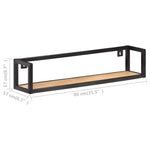Wall Shelves 2 pcs 80 cm Rough Mango Wood 320670