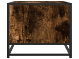 TV Cabinet Smoked Oak 91x40x46 cm Engineered Wood and Metal 848886