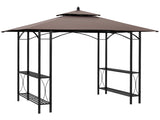2.5 x 1.5m BBQ Tent Canopy Patio Outdoor Awning Gazebo Party Sun Shelter - Coffee T3398P324010