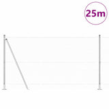 Hexagonal Fence with Concrete Base 25 x 1.2 m Galvanised Steel 3353804