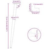 Console Table Legs Conical Shape 4 pcs Natural Steel 72-73 cm Steel 4012519