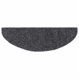 Stair Mats Self-adhesive 20 pcs 65x21x4 cm Dark Grey Half Round Large 3365644