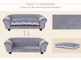 Dog Sofa Bed for XS-Sized Dogs, Cat Sofa with Soft Cushion, Pet Chair Lounge with Washable Cover, T3398P349668