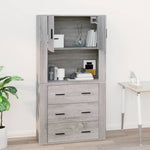 ZNTS Wall Cabinet Grey Sonoma 80x33x80 cm Engineered Wood 816590