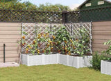 Garden Planter 5 pcs White 120 x 120 x 143 cm Plastic 42002911