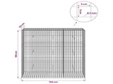 Gabion with 5 mm Wire and 5x5 cm Mesh 150x30x150 cm 3464181