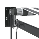 ZNTS Retractable Awning Anthracite and White 3x2.5 m Fabric&Aluminium 3216118