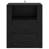 Bedside Cabinet Black Oak 35 x 50 x 60 cm Engineered Wood 881080