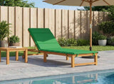 Sunlounger Cushion GEMERT 100% Polyester Green 200 x 60 x 3 cm 948520