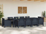 Garden Dining Set 11 pcs Anthracite Polypropylene 3378594