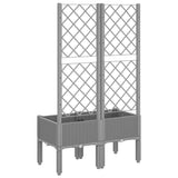 Garden Planter with Trellis Light Grey 80x40x142 cm PP 367922