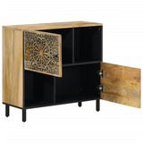 Side Cabinet 80x33x75 cm Solid Wood Mango 358239