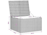 Garden Storage Box Mix Beige 291L Poly Rattan 365339