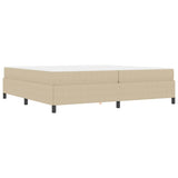 Bed Frame with Mattress Light Green Grey 200 x 200 cm Fabric 3399144