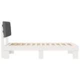 Bed Frame with Upholstered Headboard Light Grey 100 x 200 cm 877513