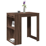 ZNTS Bar Table Brown Oak 102x70x103.5 cm Engineered Wood 3309327