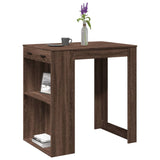 ZNTS Bar Table Brown Oak 102x70x103.5 cm Engineered Wood 3309327