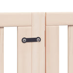 Dog Gate with Door Foldable 9 Panels 450 cm Poplar Wood 3155641