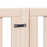 Dog Gate with Door Foldable 9 Panels 450 cm Poplar Wood 3155641