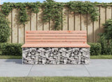 Garden Bench Natural Wood Solid Douglas Fir wood and galvanised steel 834375