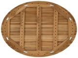 Table Top 70 x 3.5 Round Solid Teak Wood Natural 42033152