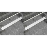 Linear Shower Drain 2 pcs Bubble 1030x140 mm Stainless Steel 275970