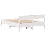 Bed Frame without Mattress White 140x200 cm Solid Wood Pine 3301750