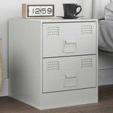 Bedside Cabinet White 34.5x39x44 cm Steel 841629
