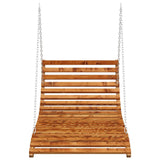 313939 Swing Bed Solid Bent Wood with Teak Finish 115x147x46 cm