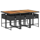 Garden Dining Set Black, Brown, Cream White 3211275