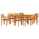 Garden Dining Set 9 pcs Brown Solid Acacia Wood 3375674