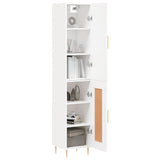 Highboard White 34.5x34x180 cm Engineered Wood 3199097