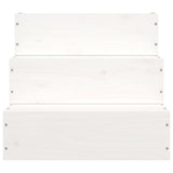 Pet Stair White 40x37.5x35 cm Solid Wood Pine 822462