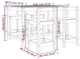 5 Piece Garden Bar Set Solid Wood Pine 3154750