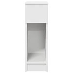 ZNTS Bedside Cabinets with Drawer 2 pcs White 20x36x60 cm 858696