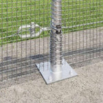 ZNTS Fence Post Set 10 x 0.5 m Set of 2 Galvanised Steel Fence Post Set 3352269