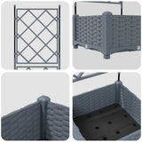 Garden Planter LiGht Grey 40 x 40 x 125.5 cm PP 42002881