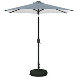 Garden Parasol with LED Lights and Base 230 x 230 cm Polyester 42036257