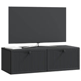 Wall-Mounted TV Cabinet Black 98 x 41 x 30 cm Engineered Wood 898016