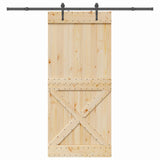Sliding Door NARVIK Natural and Black 3445394