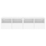 TV Wall Cabinets 2 pcs White 60x30x30 cm Engineered Wood 836855