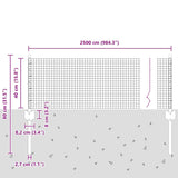 Fence with Post Grey 0.4 x 25 m Steel and PVC 3336583